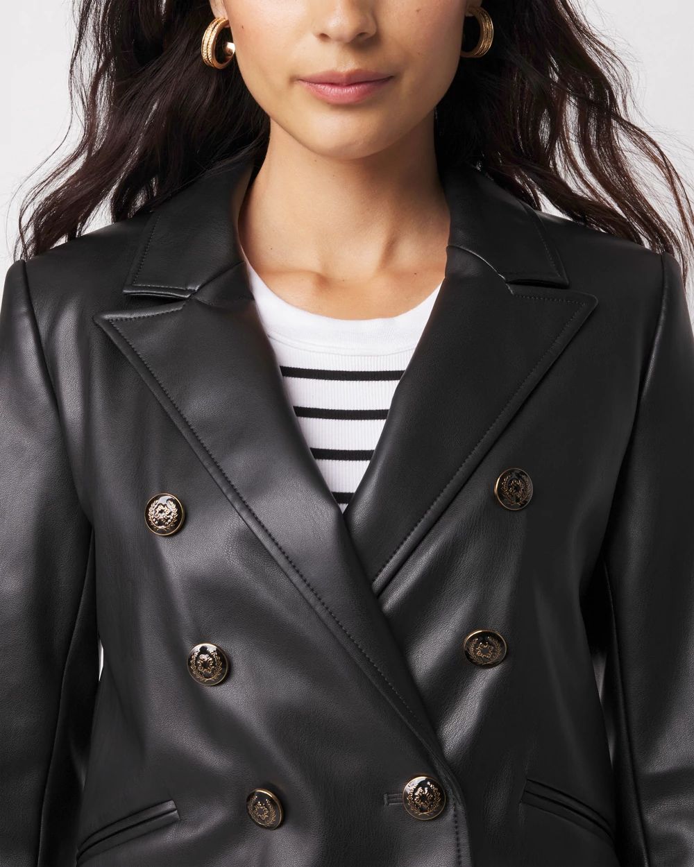 White house black market black leather jacket cheap
